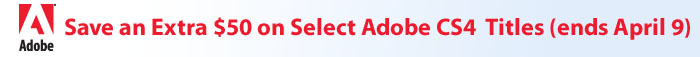 $50 Off On Select Adobe CS4 Titles